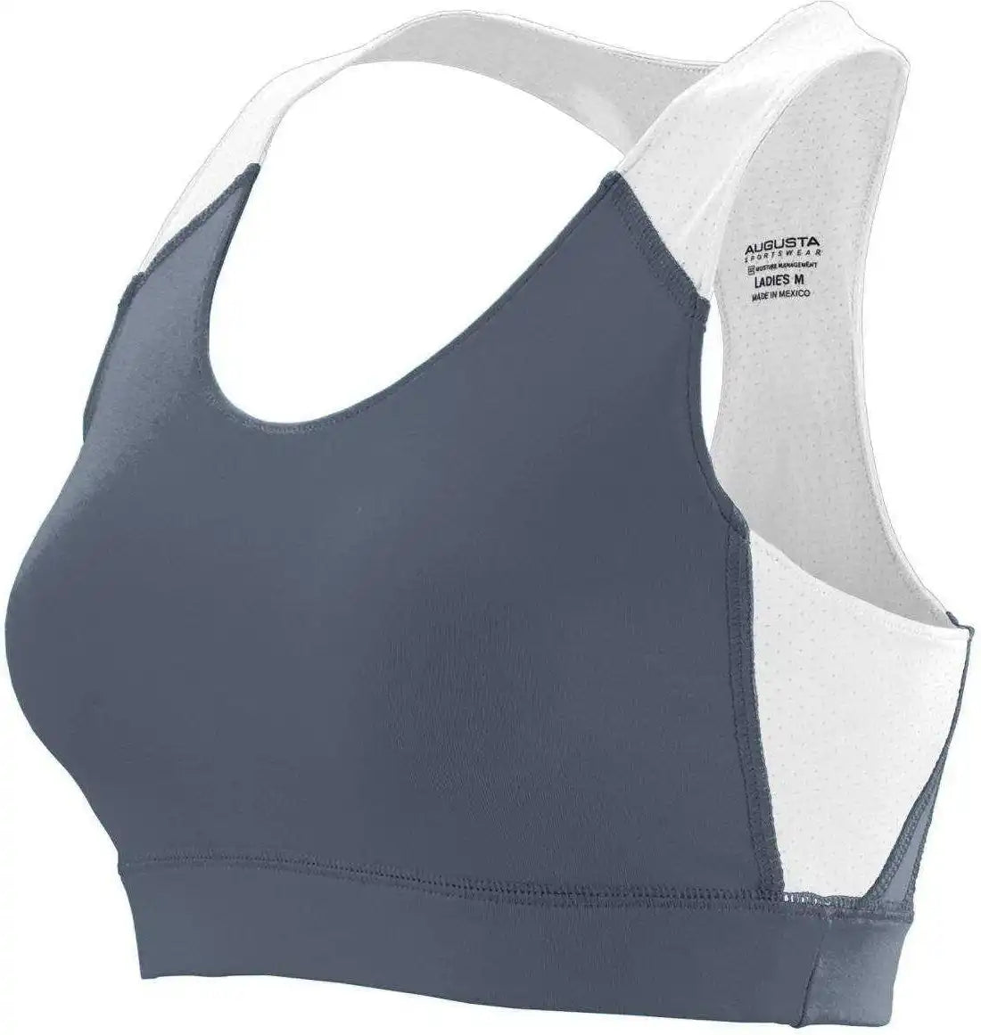 Augusta 2417 Ladies All Sport Sports Bra - Dark Gray White
