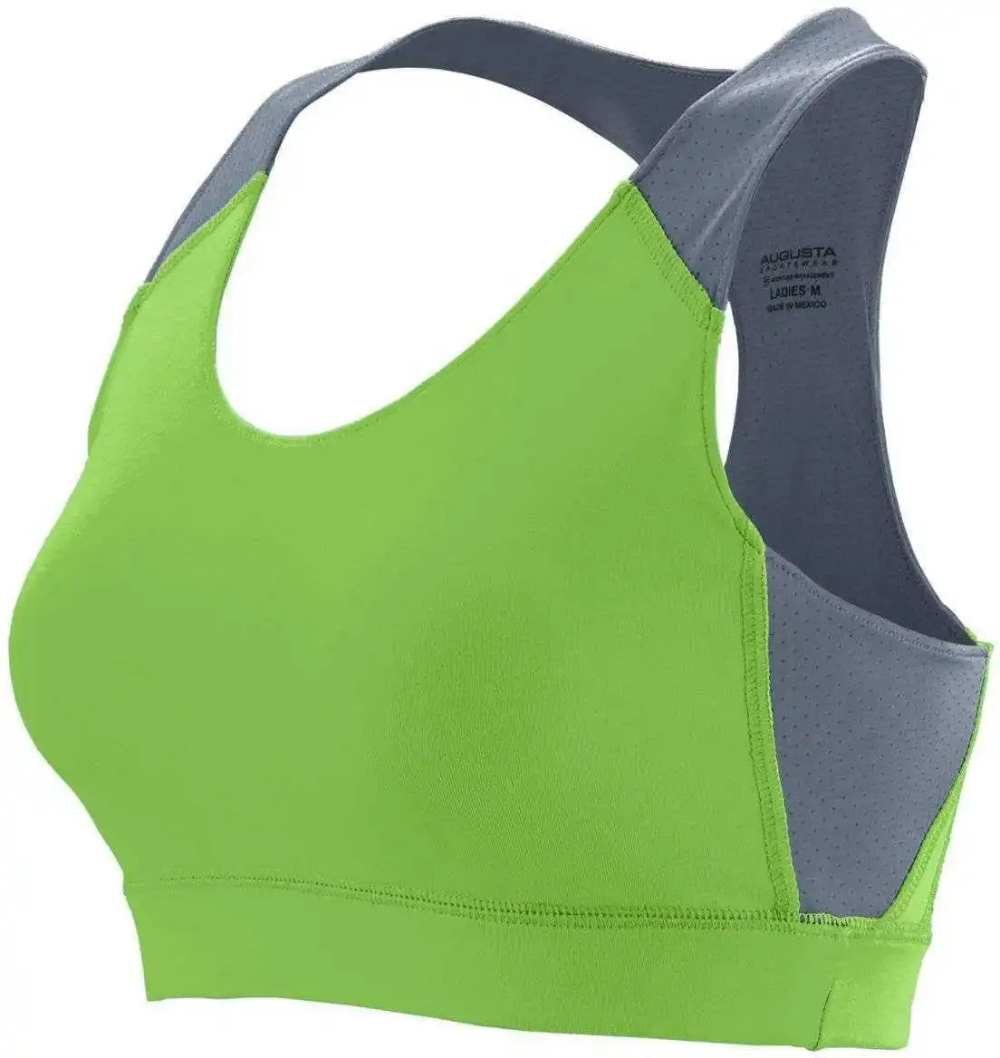 Augusta 2417 Ladies All Sport Sports Bra - Lime Dark Gray