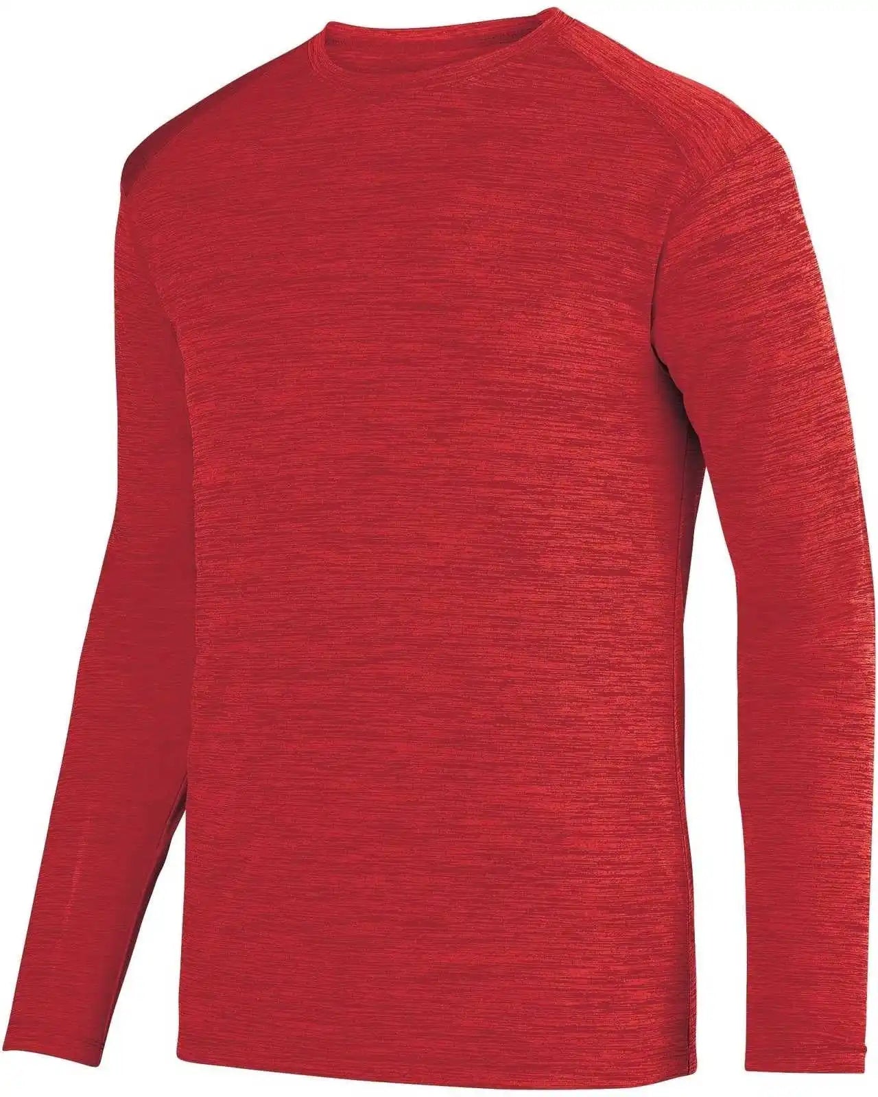 Augusta 2903 Shadow Tonal Heather Long Sleeve Tee - Red