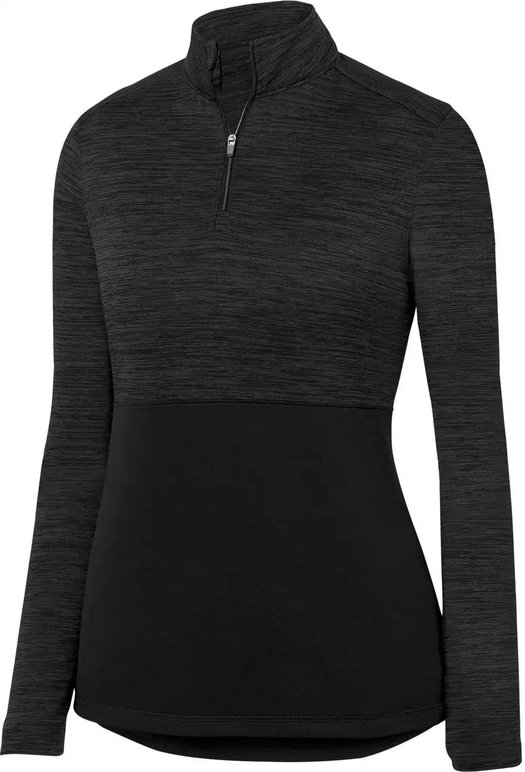 Augusta 2909 Ladies Shadow Tonal Heather 1/4 Zip Pullover - Black