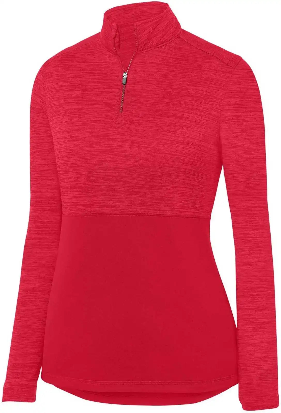Augusta 2909 Ladies Shadow Tonal Heather 1/4 Zip Pullover - Red