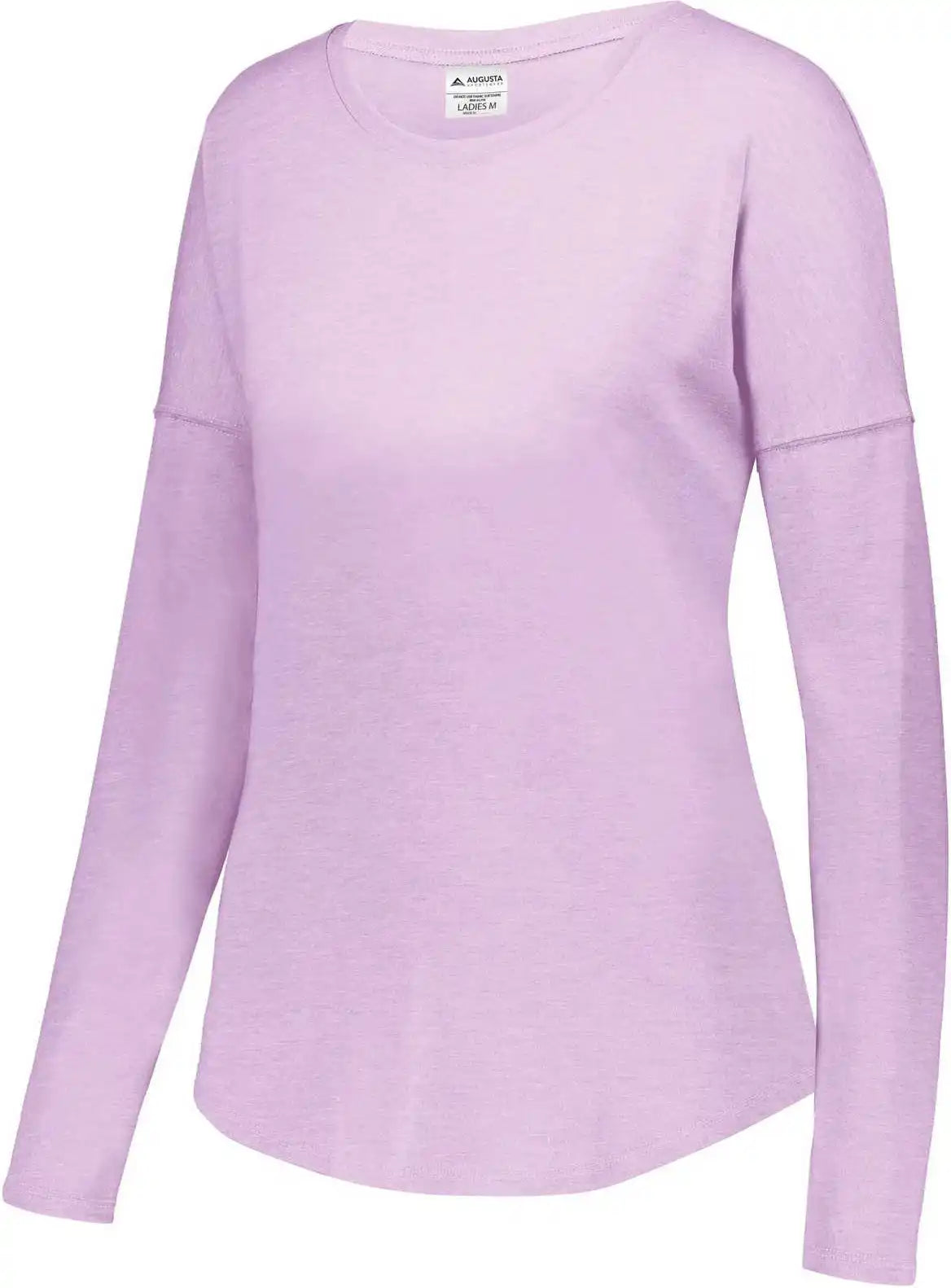 Augusta 3077 Ladies Lux Tri-blend Long Sleeve Shirt - Light Lavender Heather