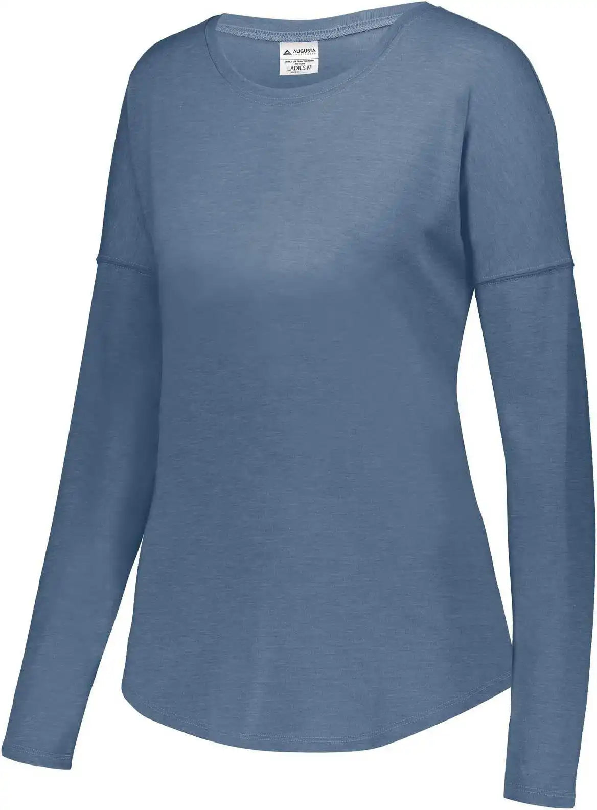 Augusta 3077 Ladies Lux Tri-blend Long Sleeve Shirt - Storm Heather