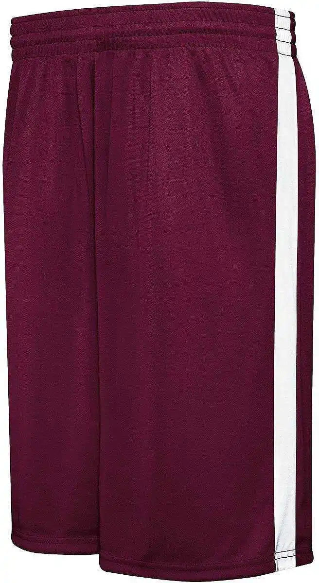Augusta 335871 Youth Competition Reversible Short - Maroon White