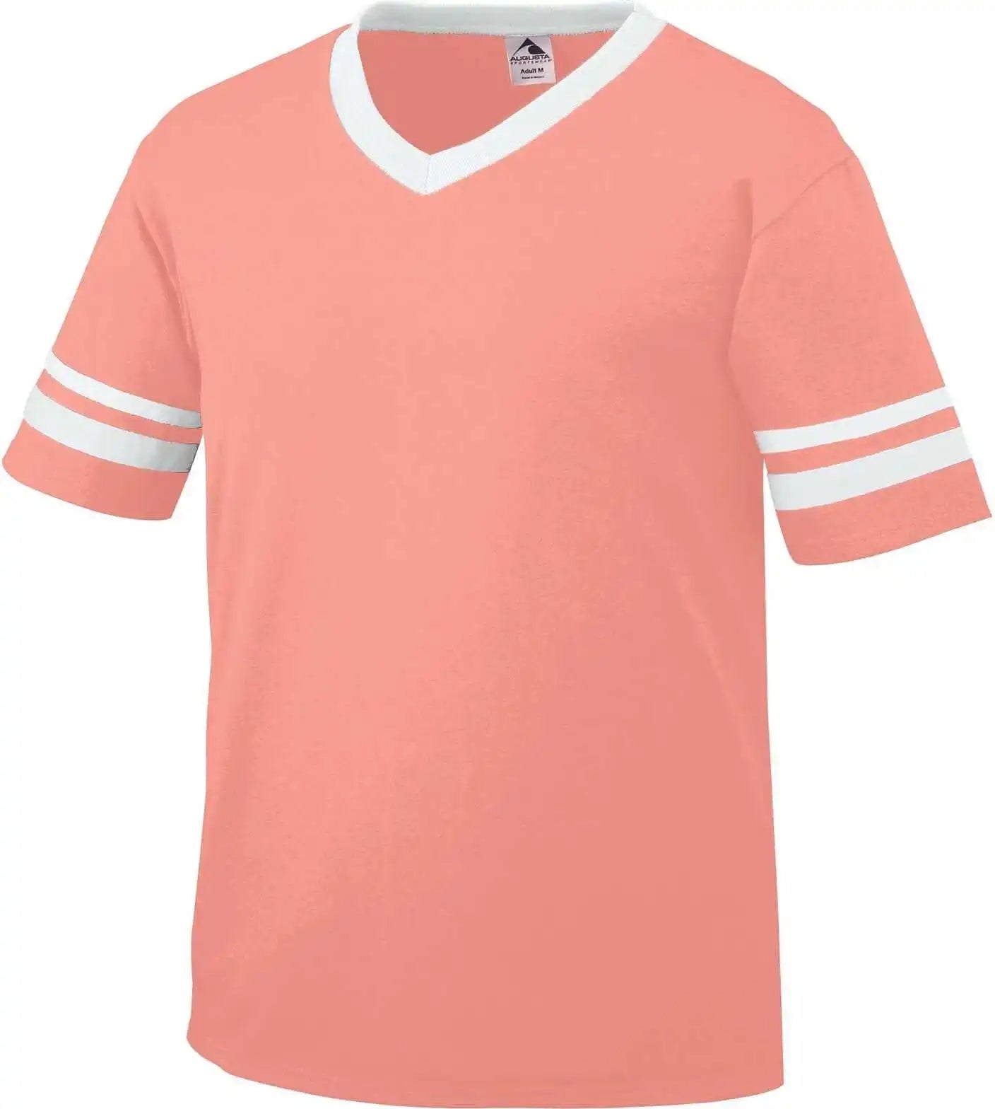 Augusta 360 Sleeve Stripe Jersey - Coral White