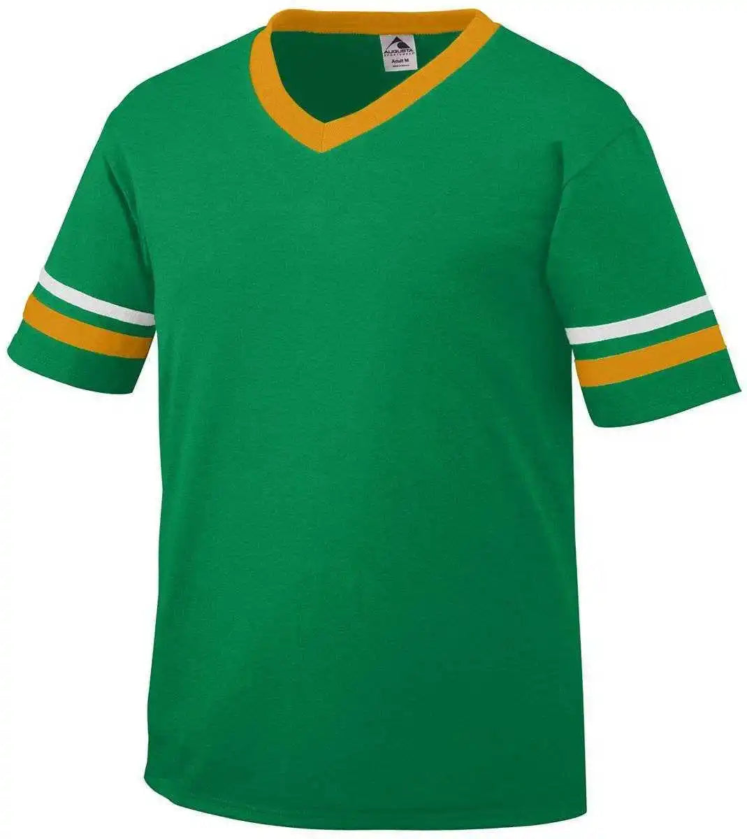 Augusta 360 Sleeve Stripe Jersey - Kelly Gold White