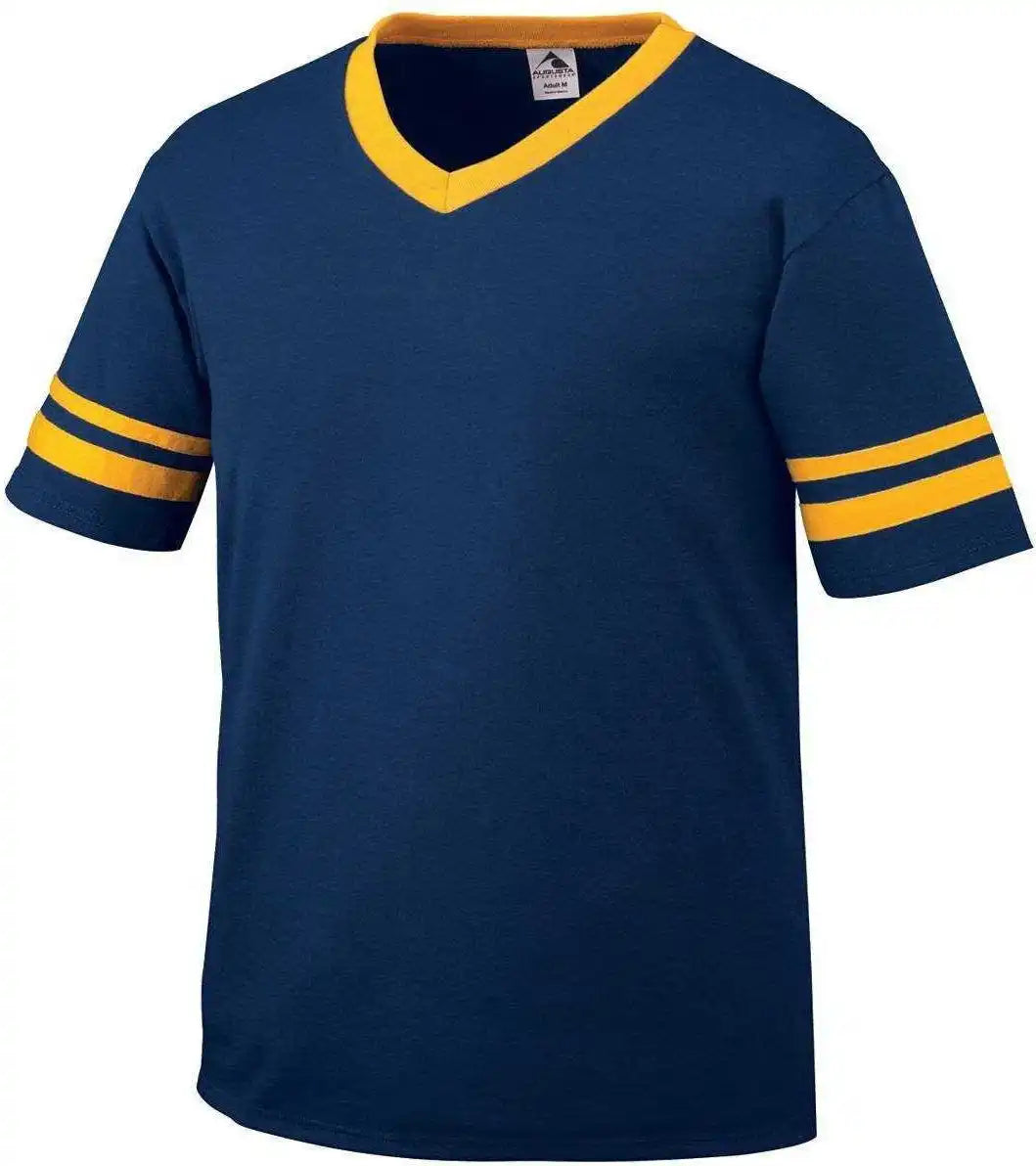 Augusta 360 Sleeve Stripe Jersey - Navy Gold