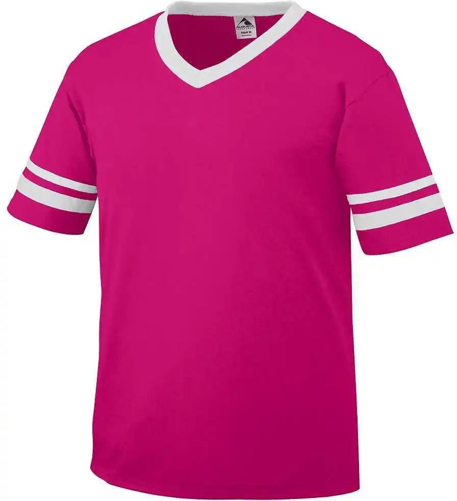 Augusta 360 Sleeve Stripe Jersey - Power Pink White