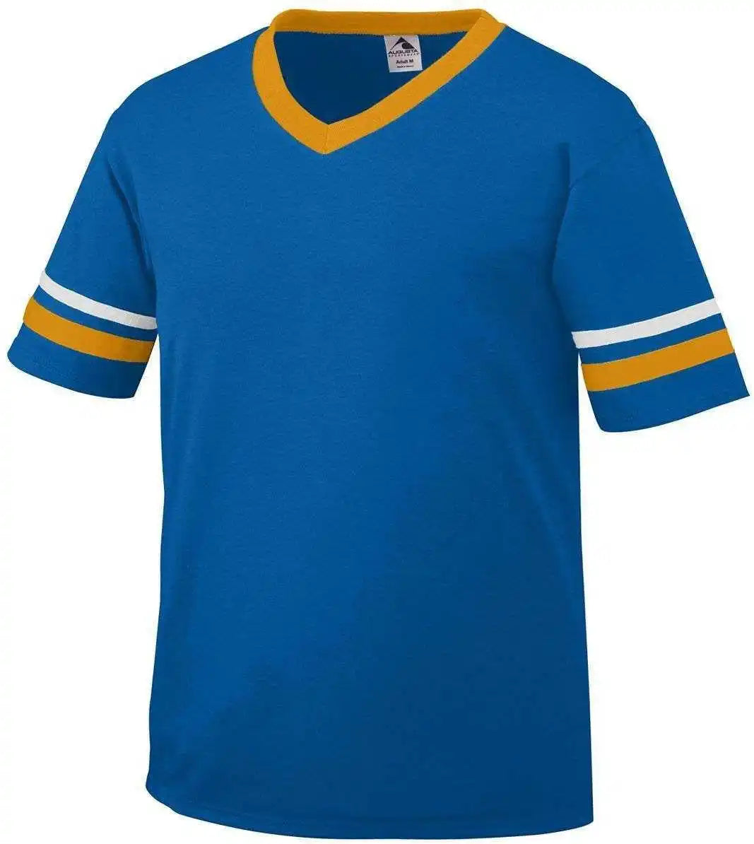 Augusta 360 Sleeve Stripe Jersey - Royal Gold White