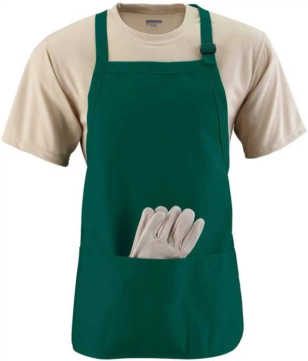 Augusta 4250 Medium Length Apron with Pouch - Forest - one Size Fits Most