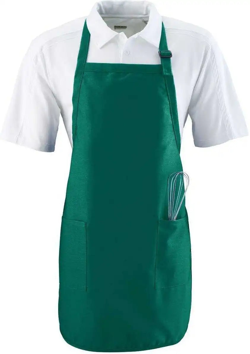 Augusta 4350 Full Length Apron with Pockets - Forest - one Size Fits Most