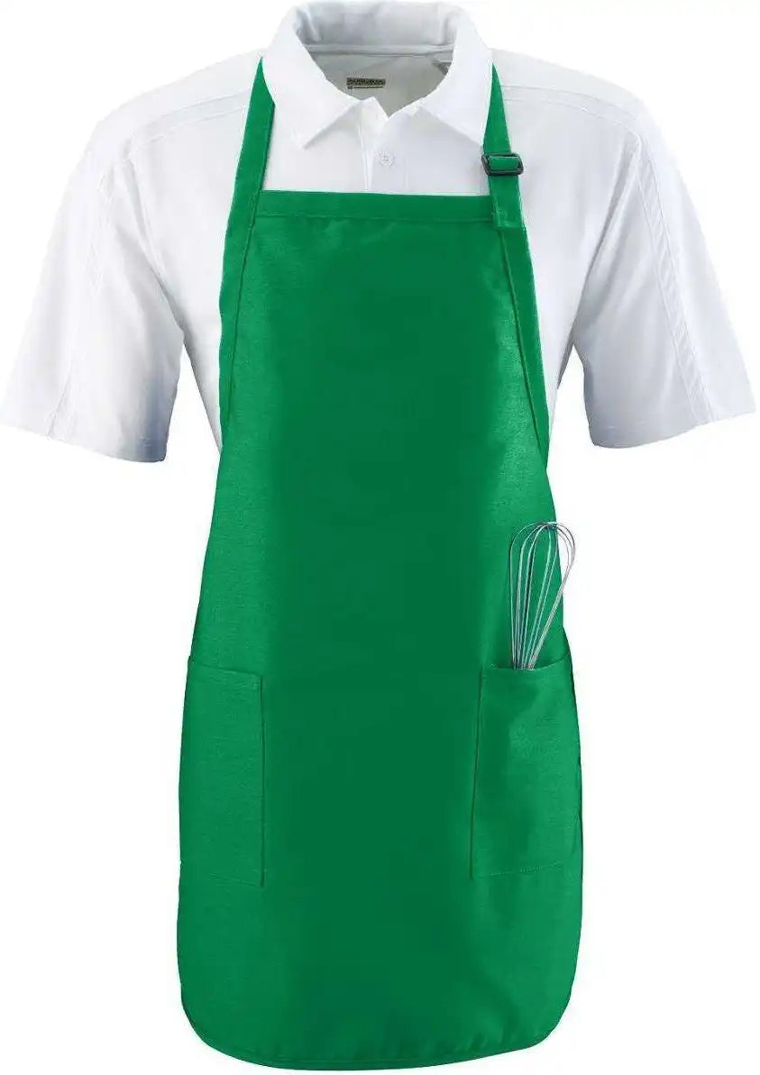 Augusta 4350 Full Length Apron with Pockets - Green - one Size Fits Most