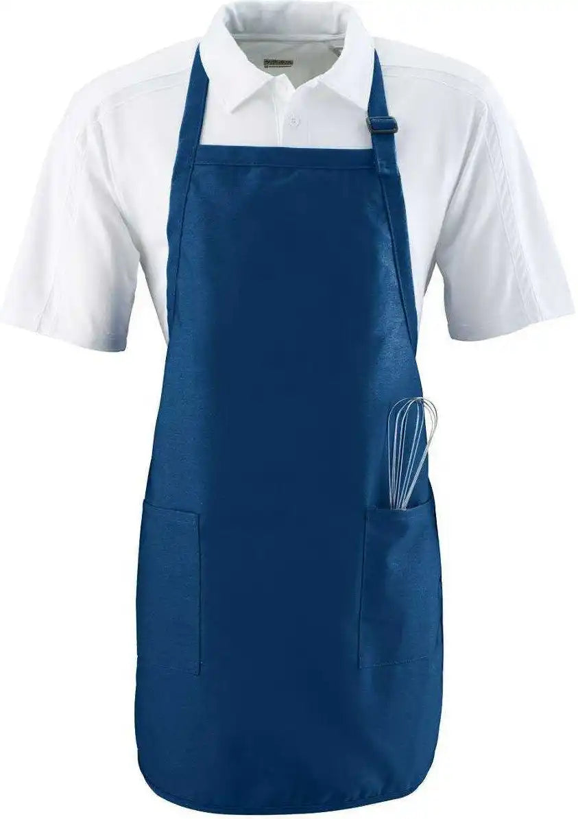 Augusta 4350 Full Length Apron with Pockets - Navy - one Size Fits Most