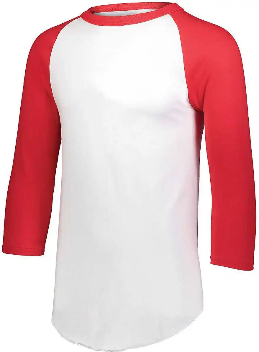 Augusta 4420 Baseball Jersey 2.0 - White Red
