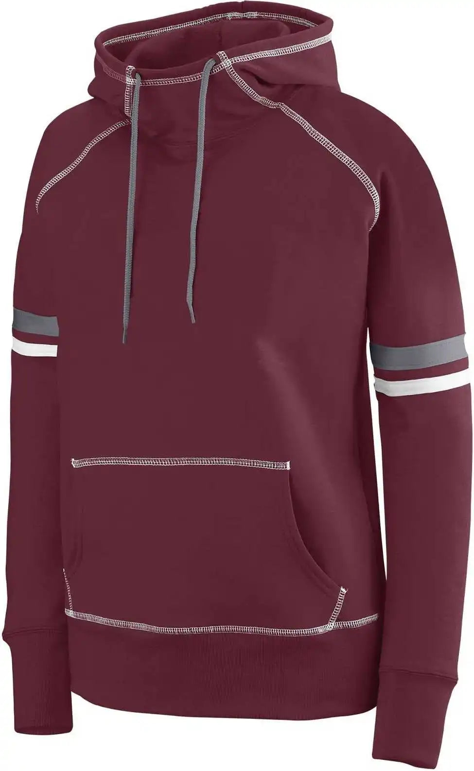 Augusta 5440 Ladies Spry Hoody - Maroon White Graphite
