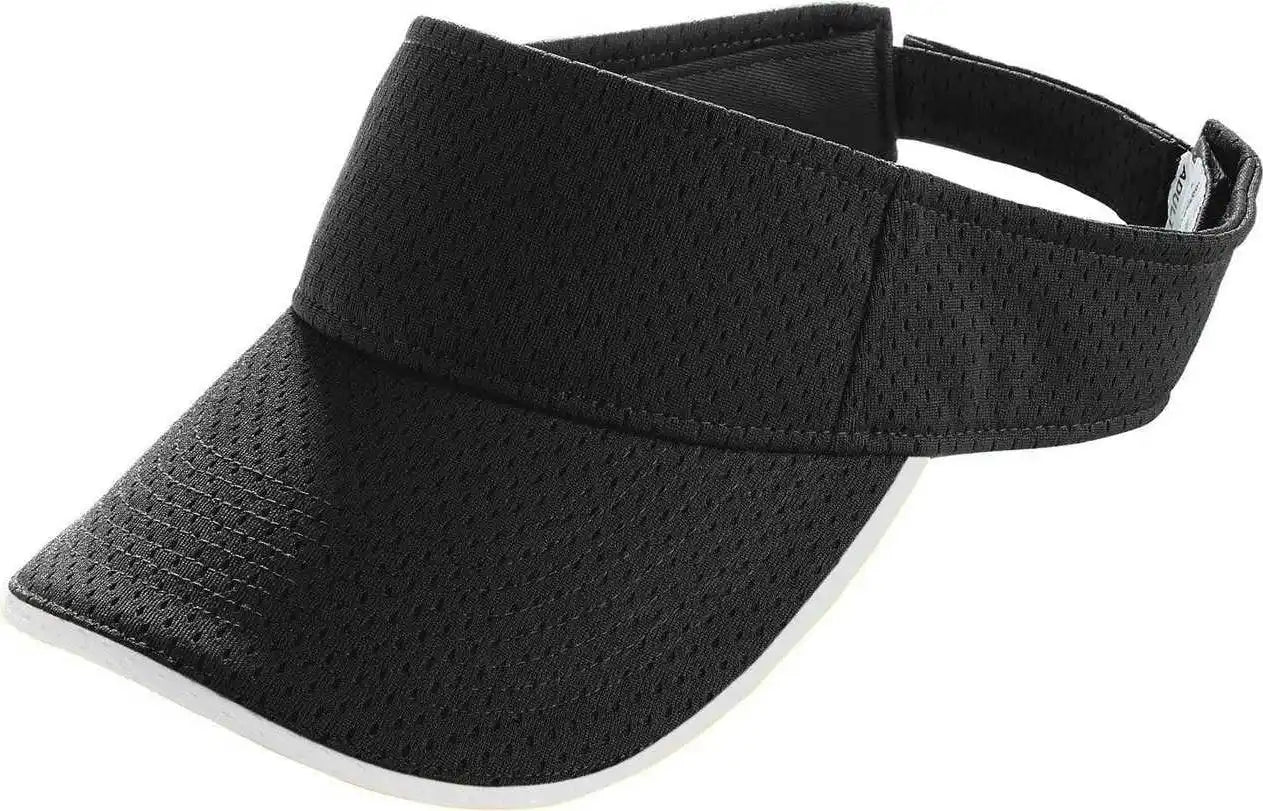 Augusta 6223 Athletic Mesh Two-color Visor - Black White - one Size Fits Most