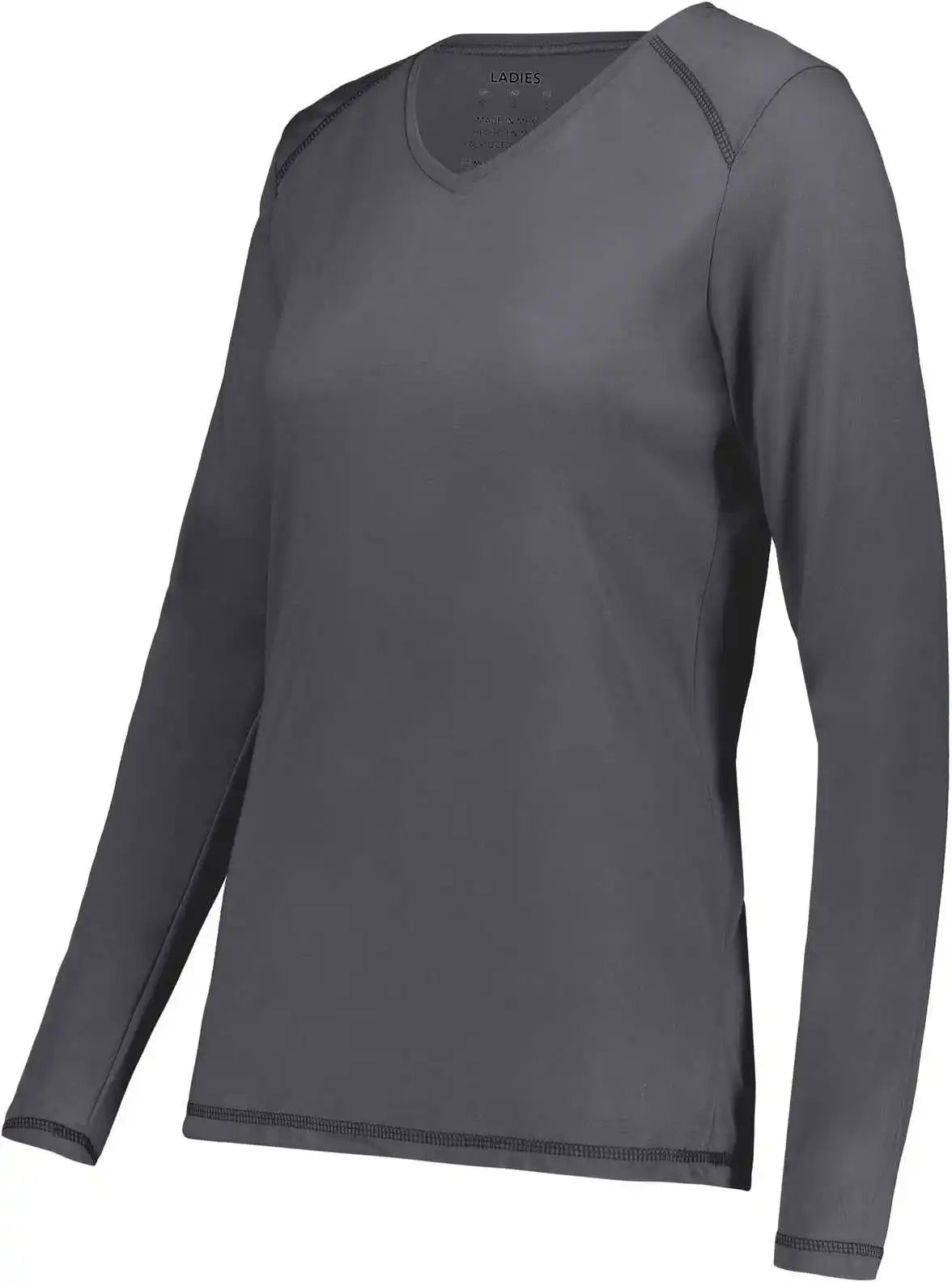 Augusta 6847 Ladies Super Soft-spun Poly Long Sleeve Tee - Iron