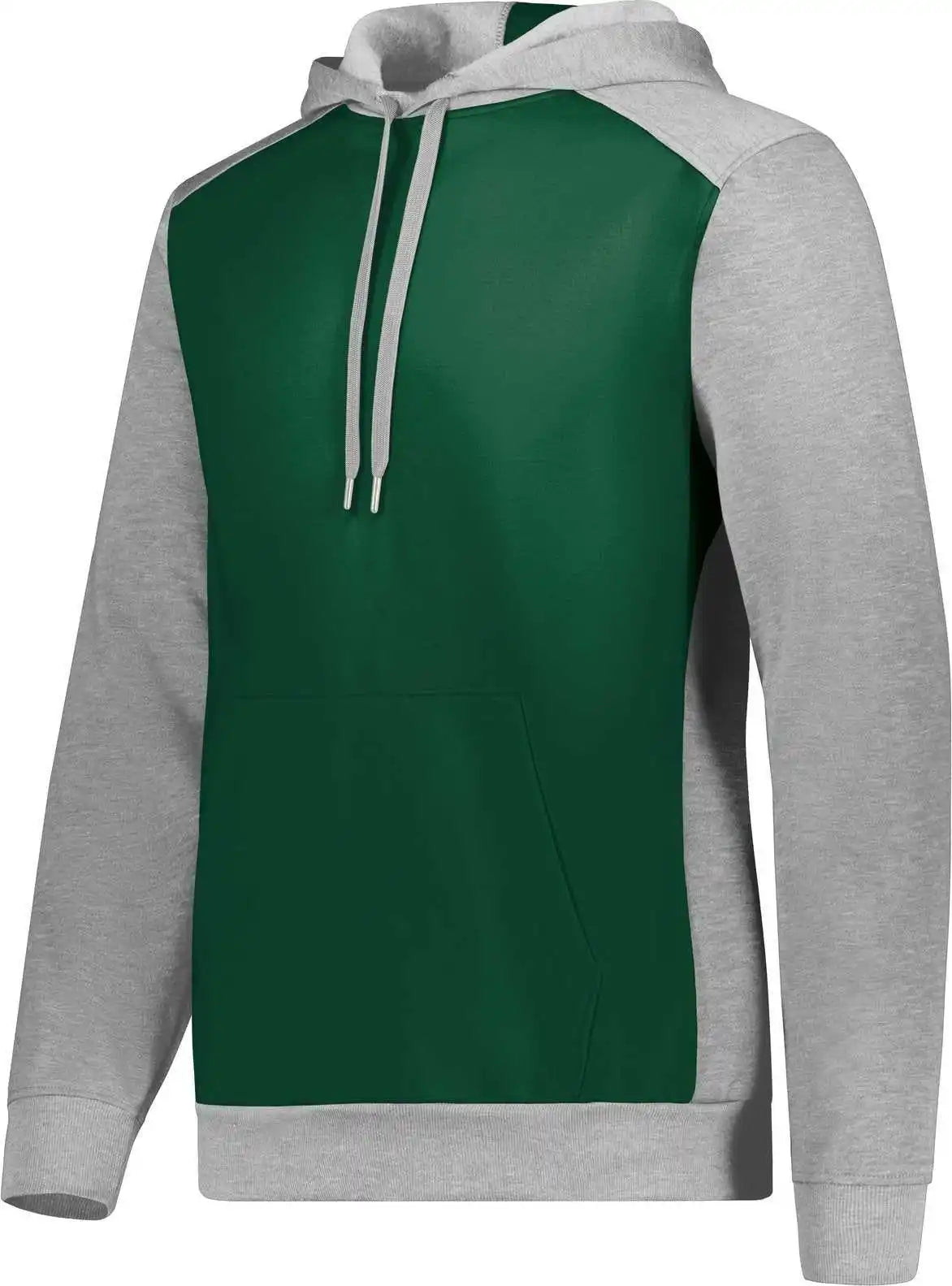 Augusta 6865 Three-season Fleece Pullover Hoodie - Dark Green Gray Heather