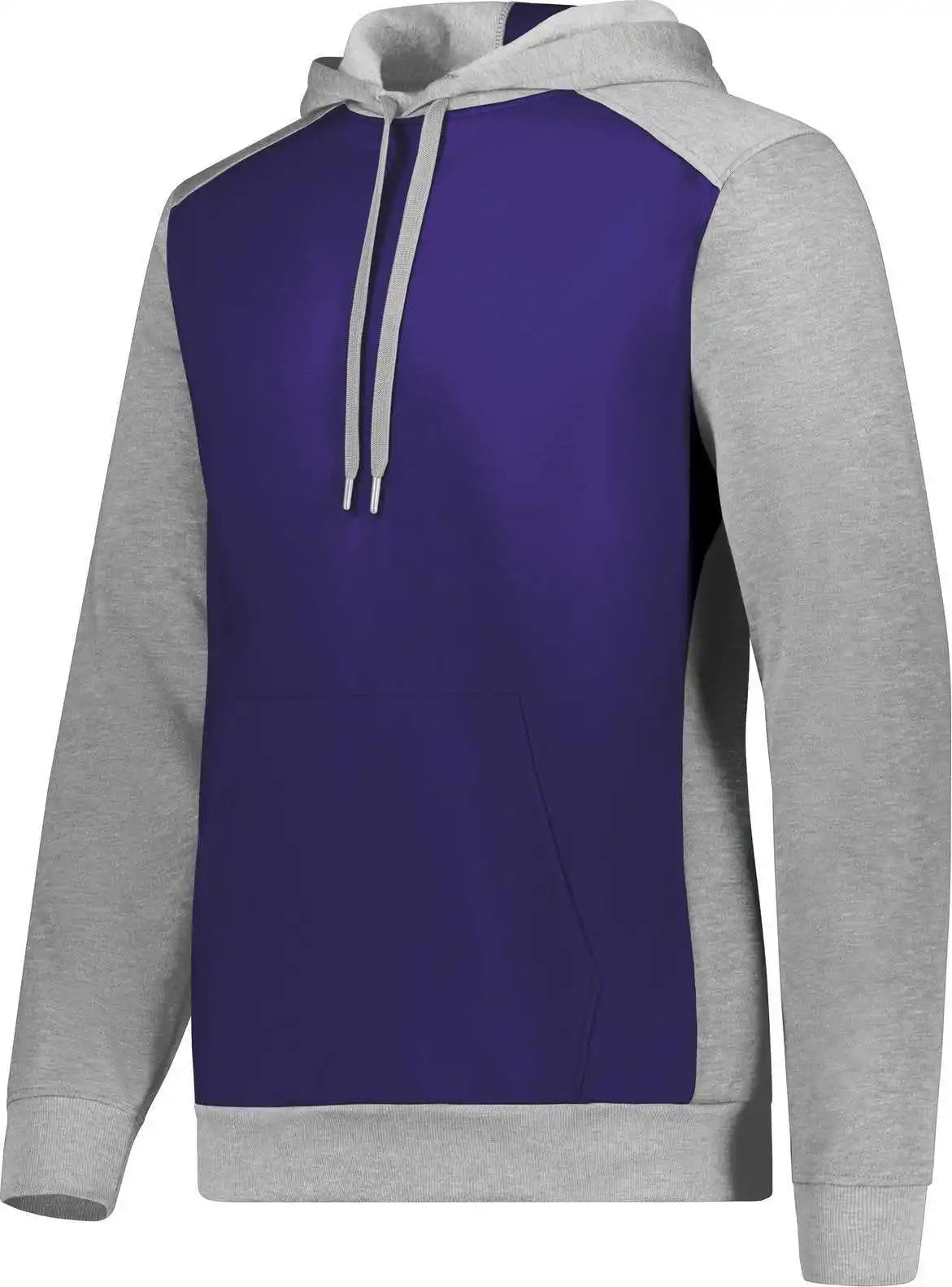 Augusta 6865 Three-season Fleece Pullover Hoodie - Purple Gray Heather