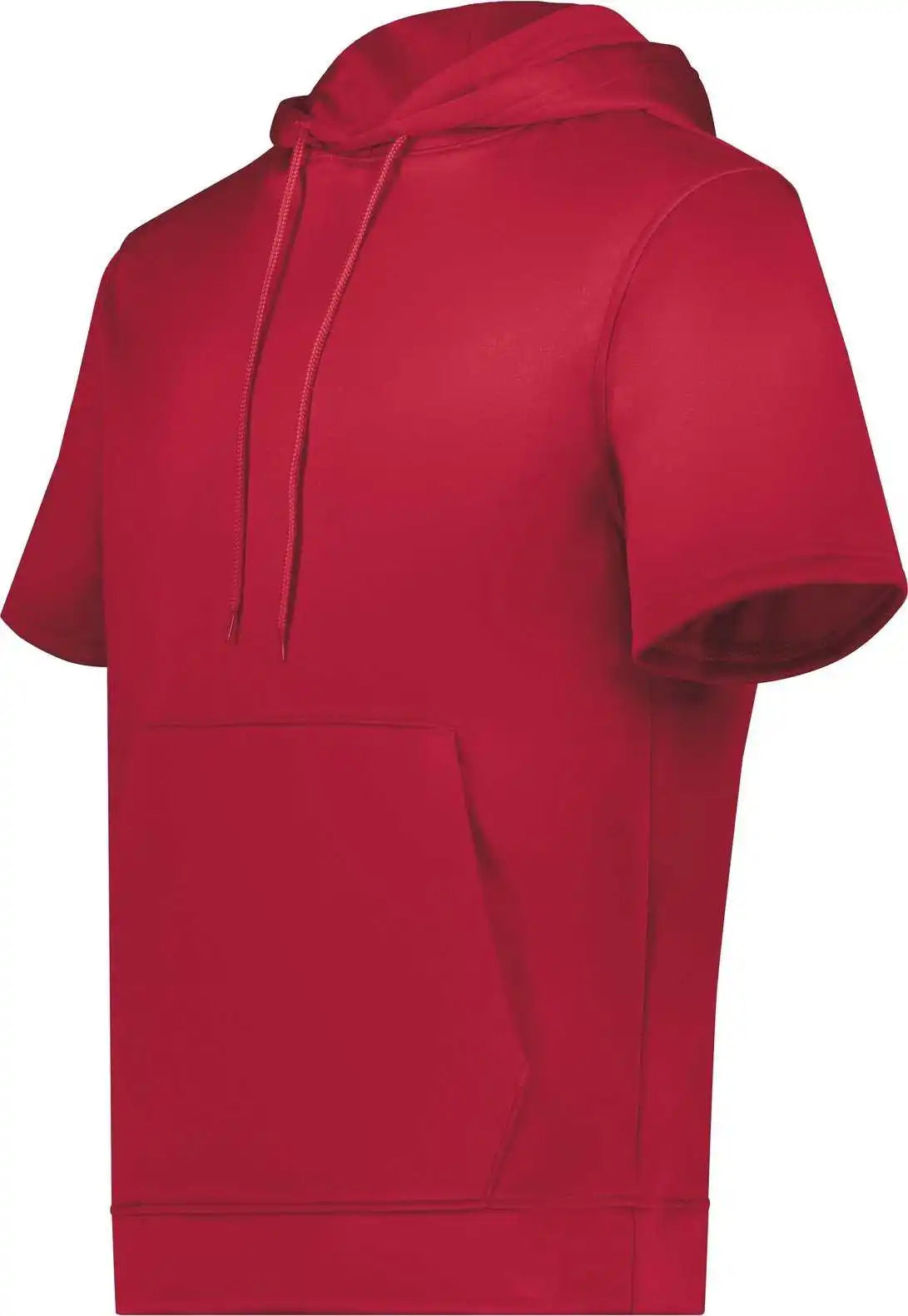 Augusta 6871 Wicking Fleece Short Sleeve Hoodie - Scarlet