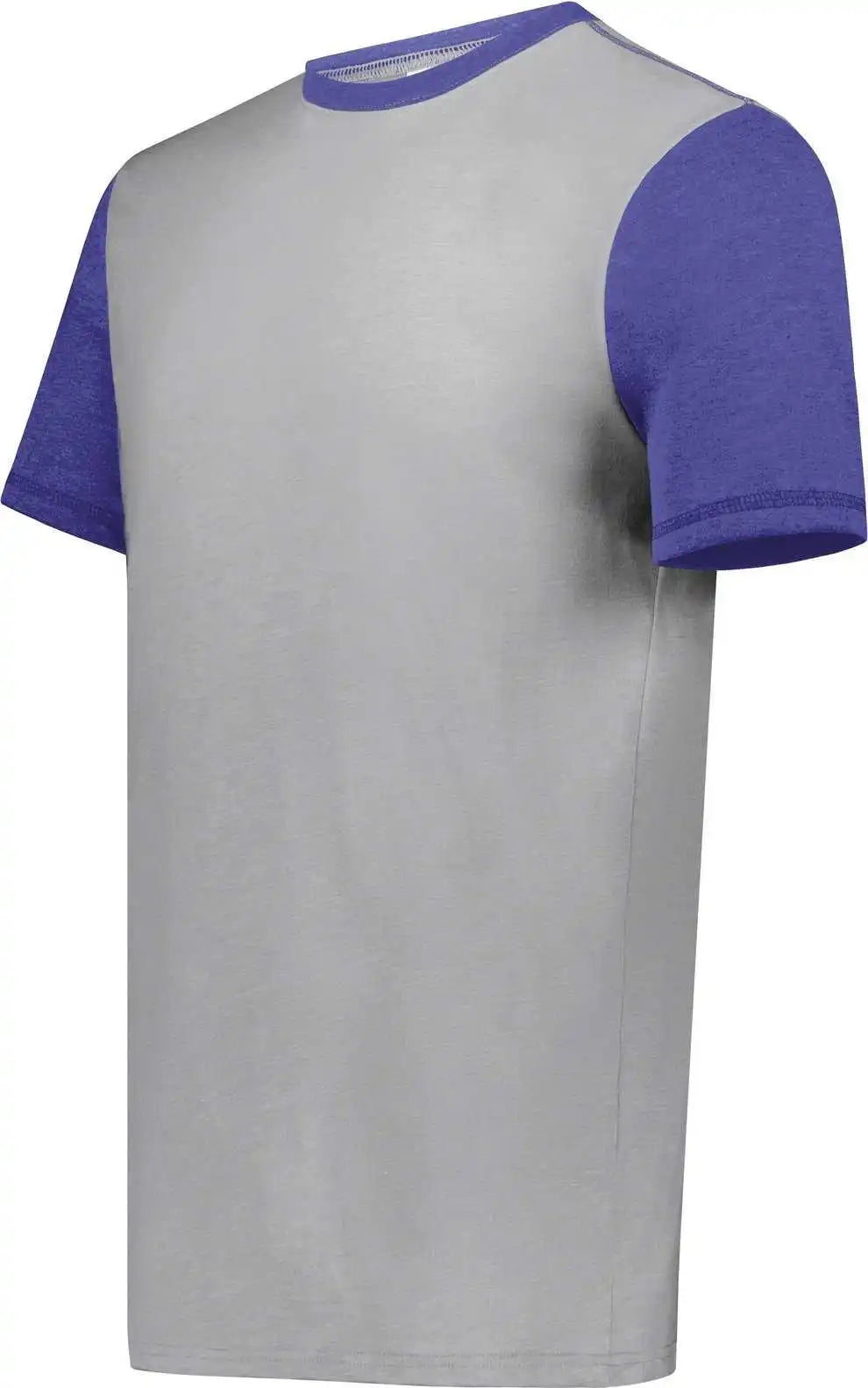 Augusta 6876 Gameday Vintage Ringer Tee - Gray Heather Purple