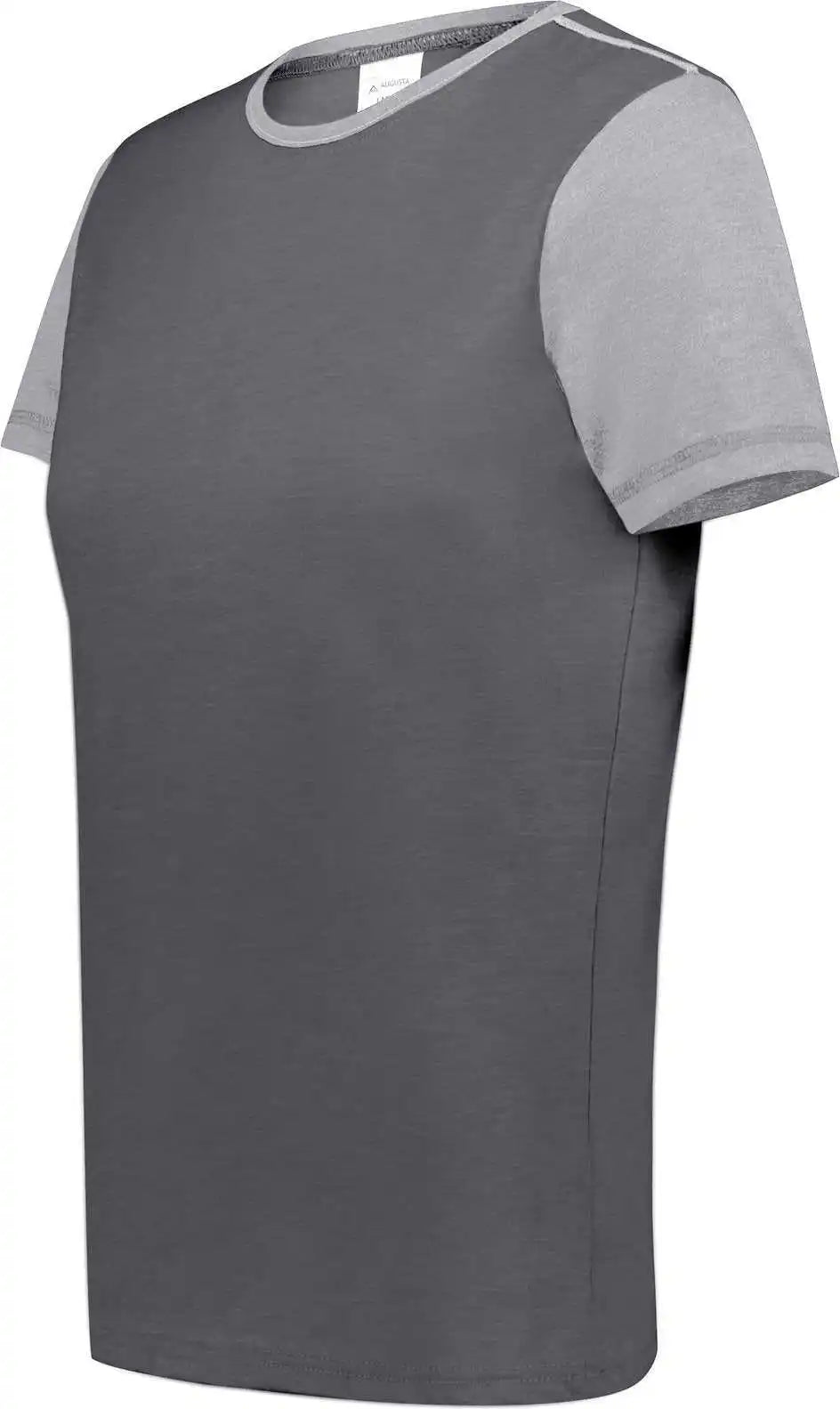 Augusta 6878 Ladies Gameday Vintage Ringer Tee - Carbon Heather Gray