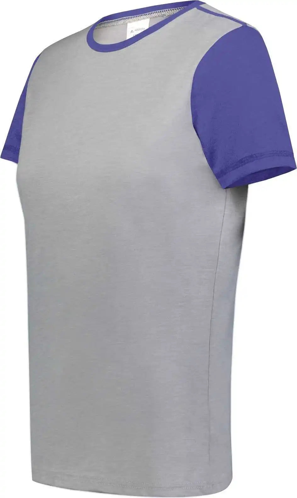 Augusta 6878 Ladies Gameday Vintage Ringer Tee - Gray Heather Purple