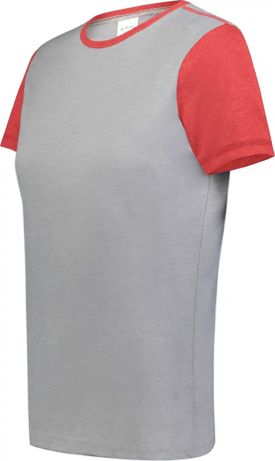 Augusta 6878 Ladies Gameday Vintage Ringer Tee - Gray Heather Scarlet