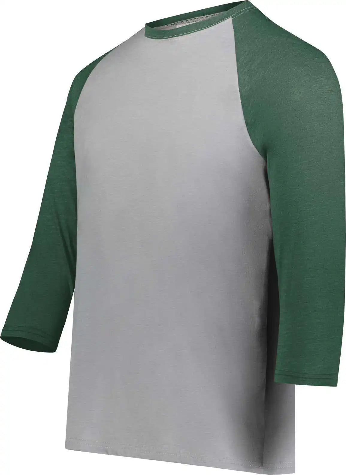 Augusta 6879 Gameday Vintage 3/4 Tee - Gray Heather Dark Green
