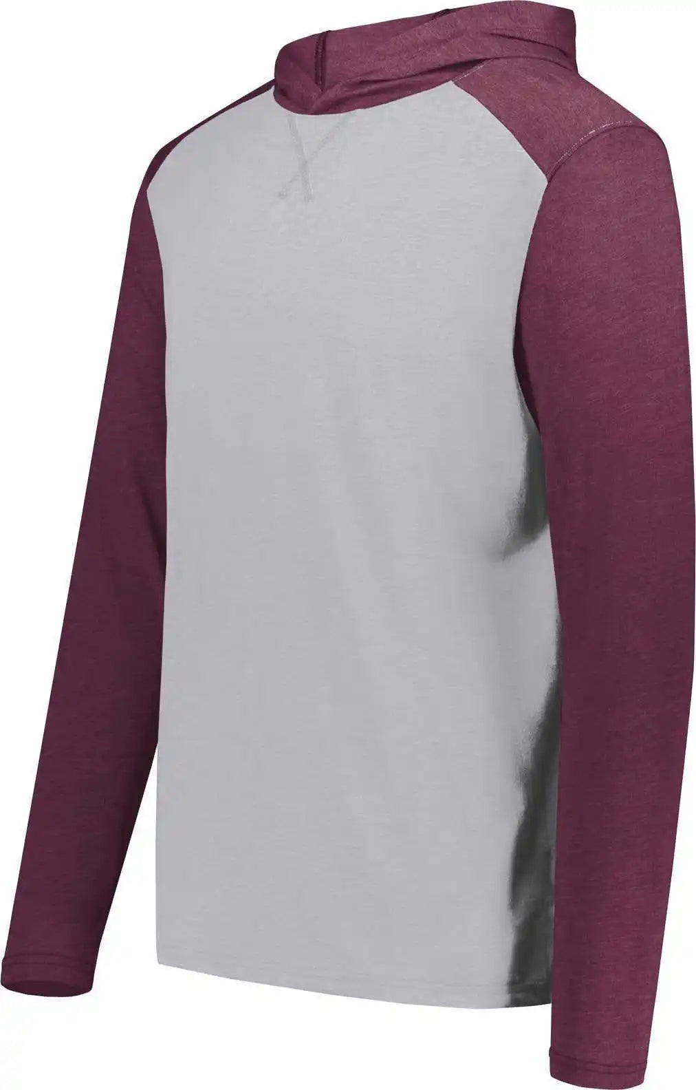 Augusta 6884 Gameday Vintage Hoodie - Gray Heather Maroon