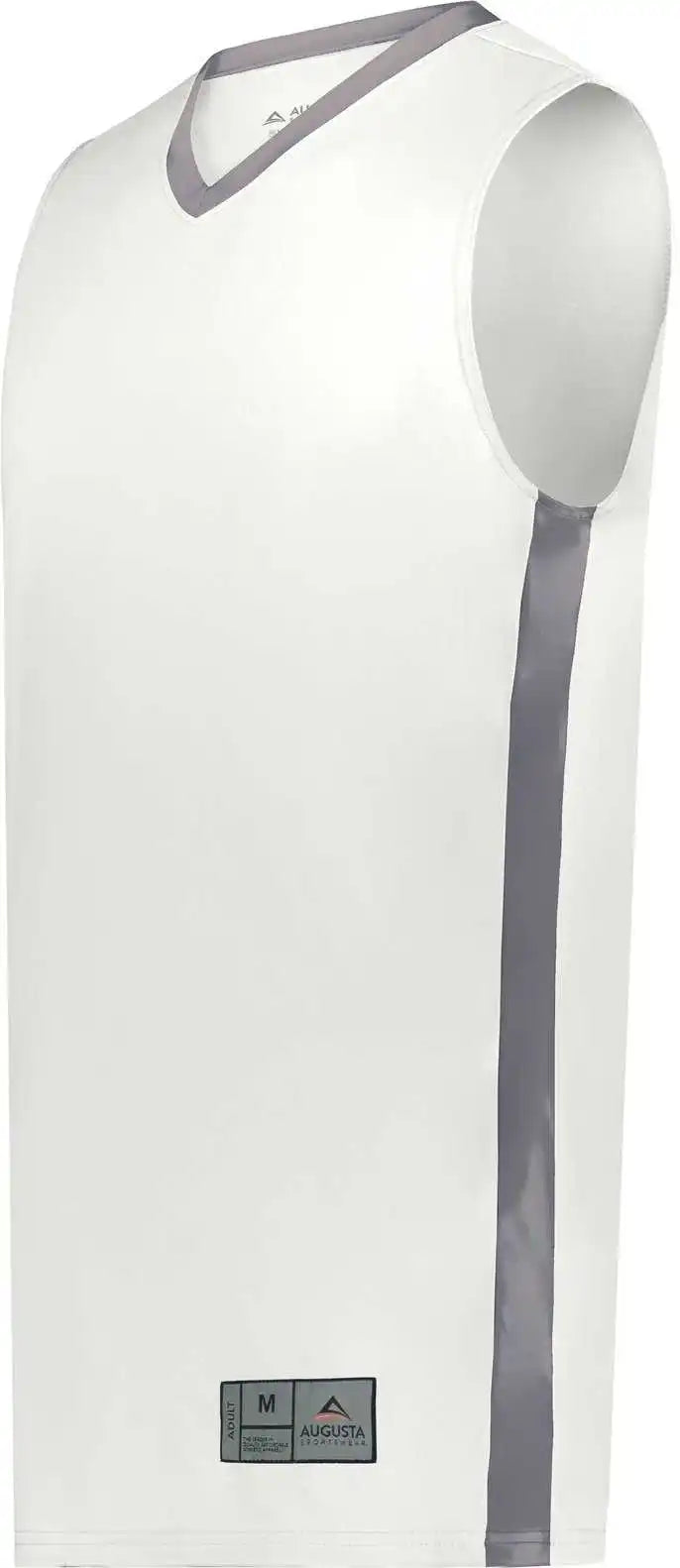 Augusta 6886 Match-up Basketball Jersey - White Graphite