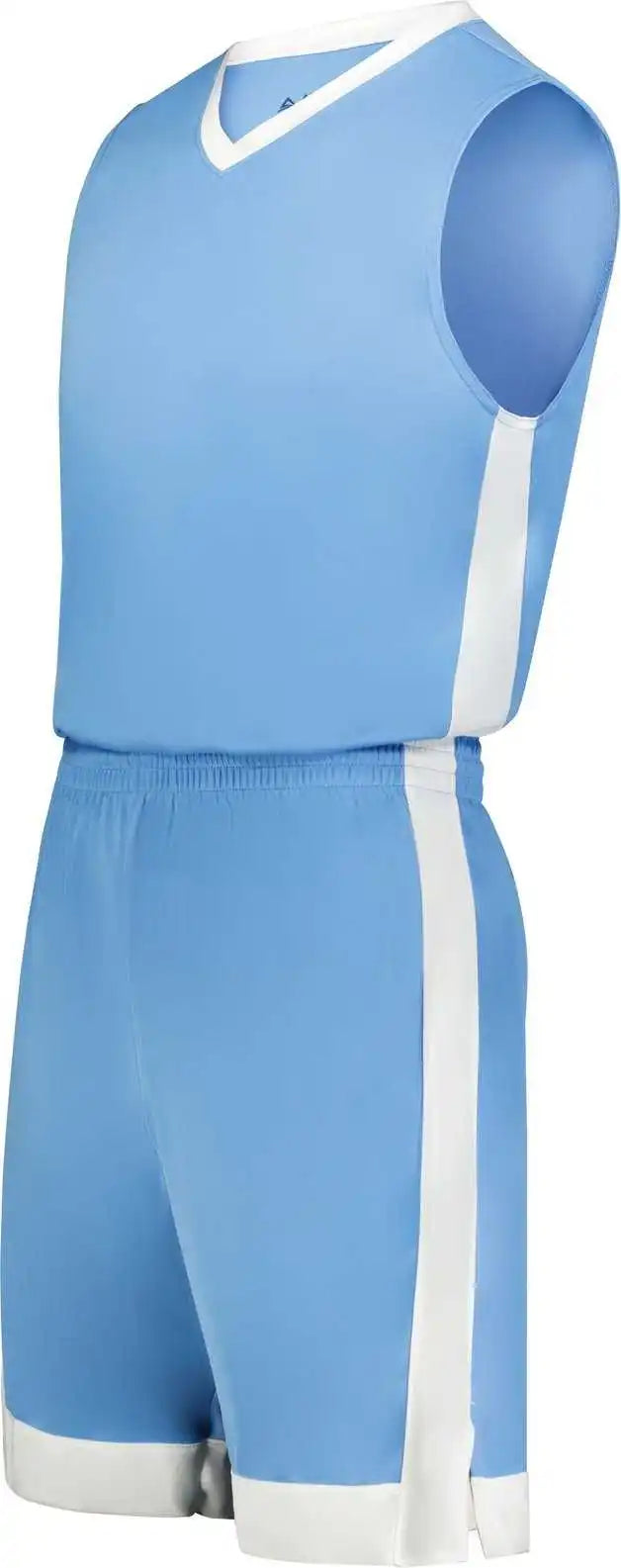 Augusta 6889 Match-up Basketball Shorts - Columbia Blue White