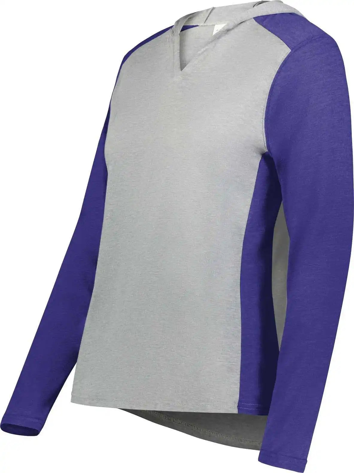 Augusta 6902 Ladies Gameday Vintage Hoodie - Gray Heather Purple