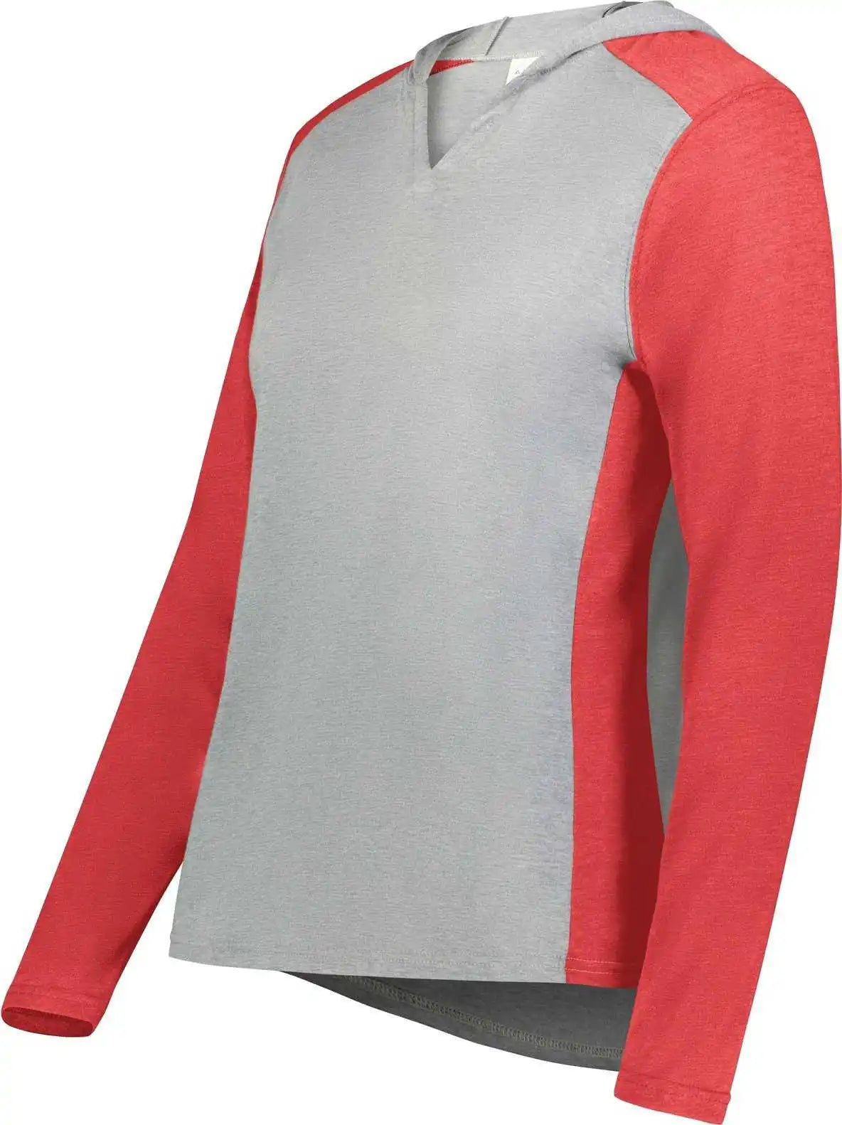 Augusta 6902 Ladies Gameday Vintage Hoodie - Gray Heather Scarlet