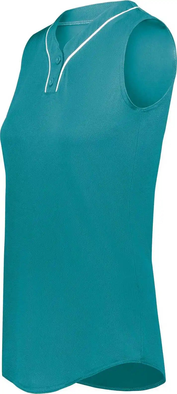 Augusta 6914 Girls Cutter+ Sleeveless Jersey - Teal White
