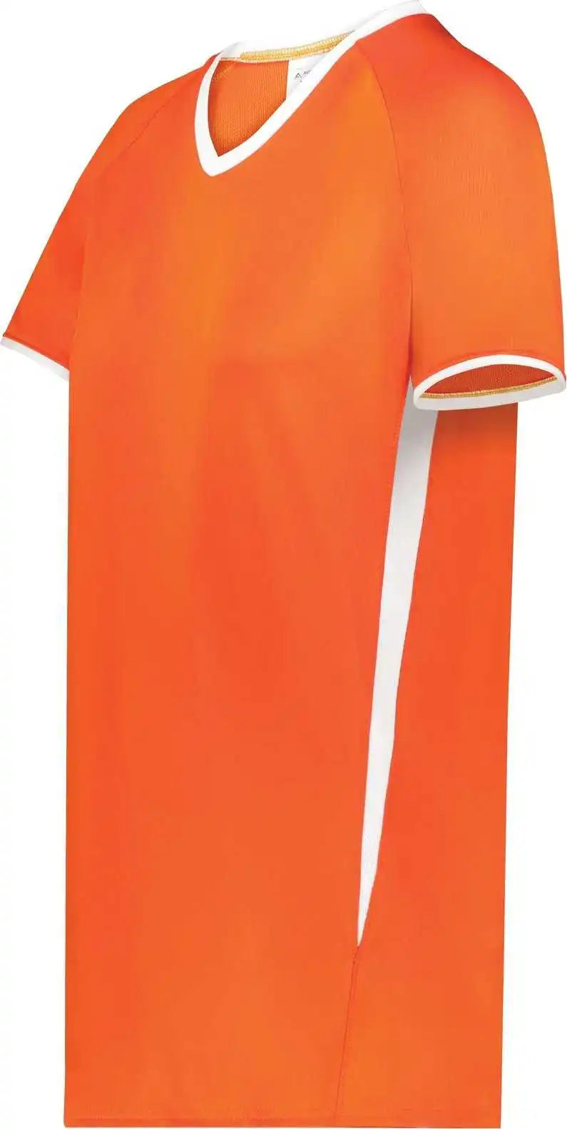 Augusta 6916 Girls Cutter+ V-neck Jersey - Orange White