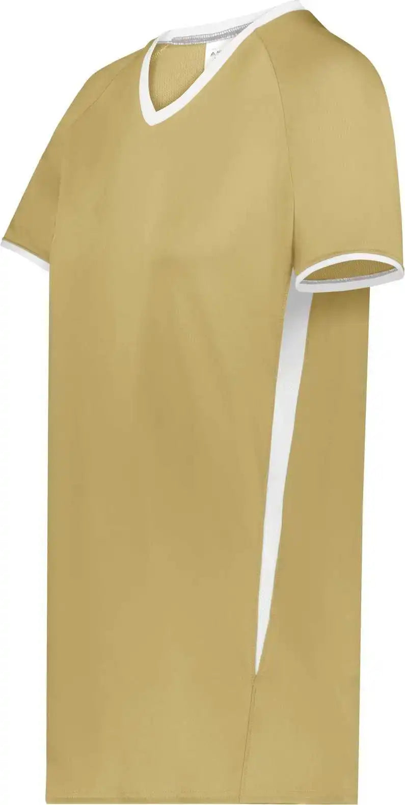 Augusta 6916 Girls Cutter+ V-neck Jersey - Vegas Gold White