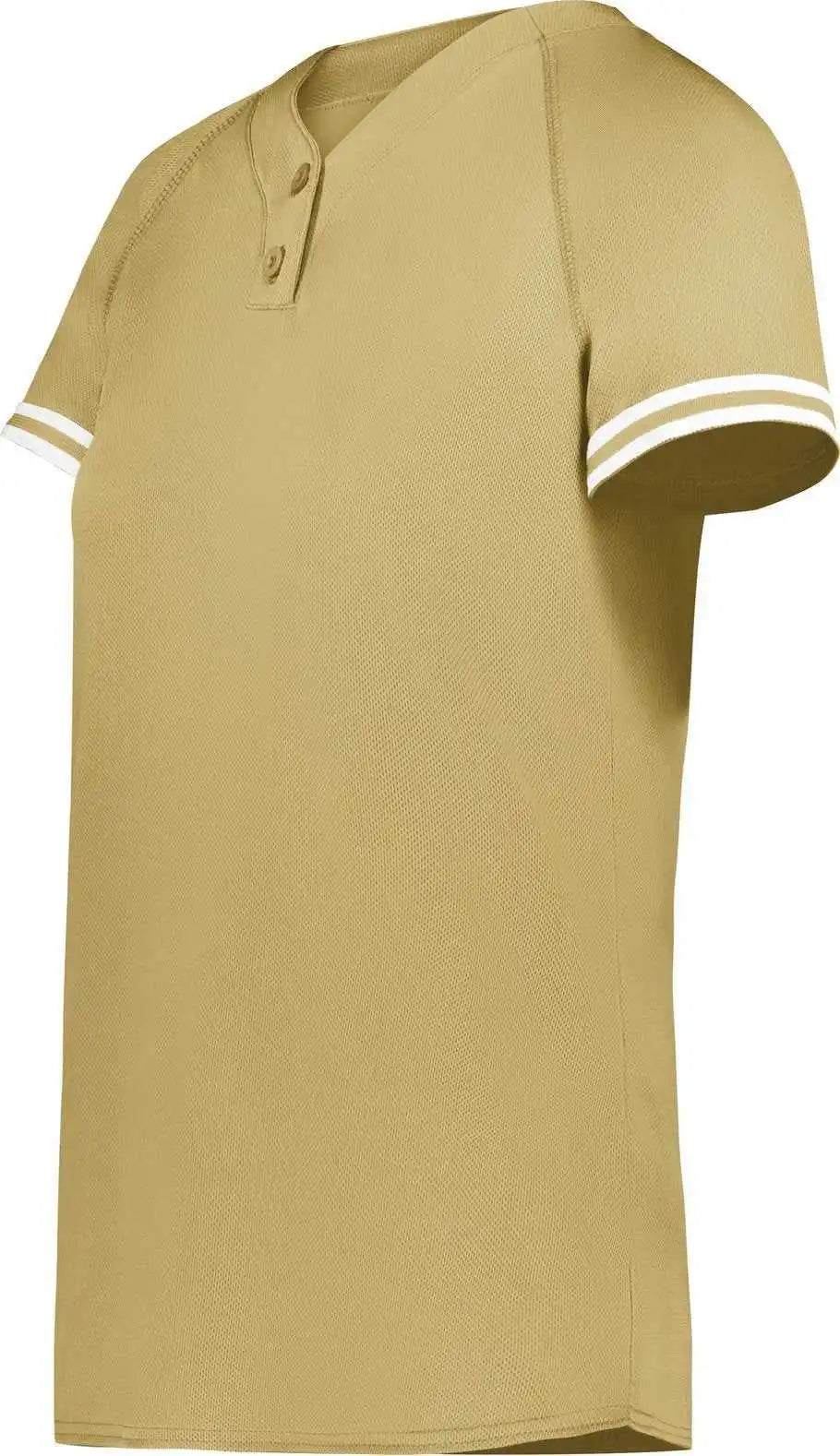 Augusta 6918 Girls Cutter+ Henley Jersey - Vegas Gold White