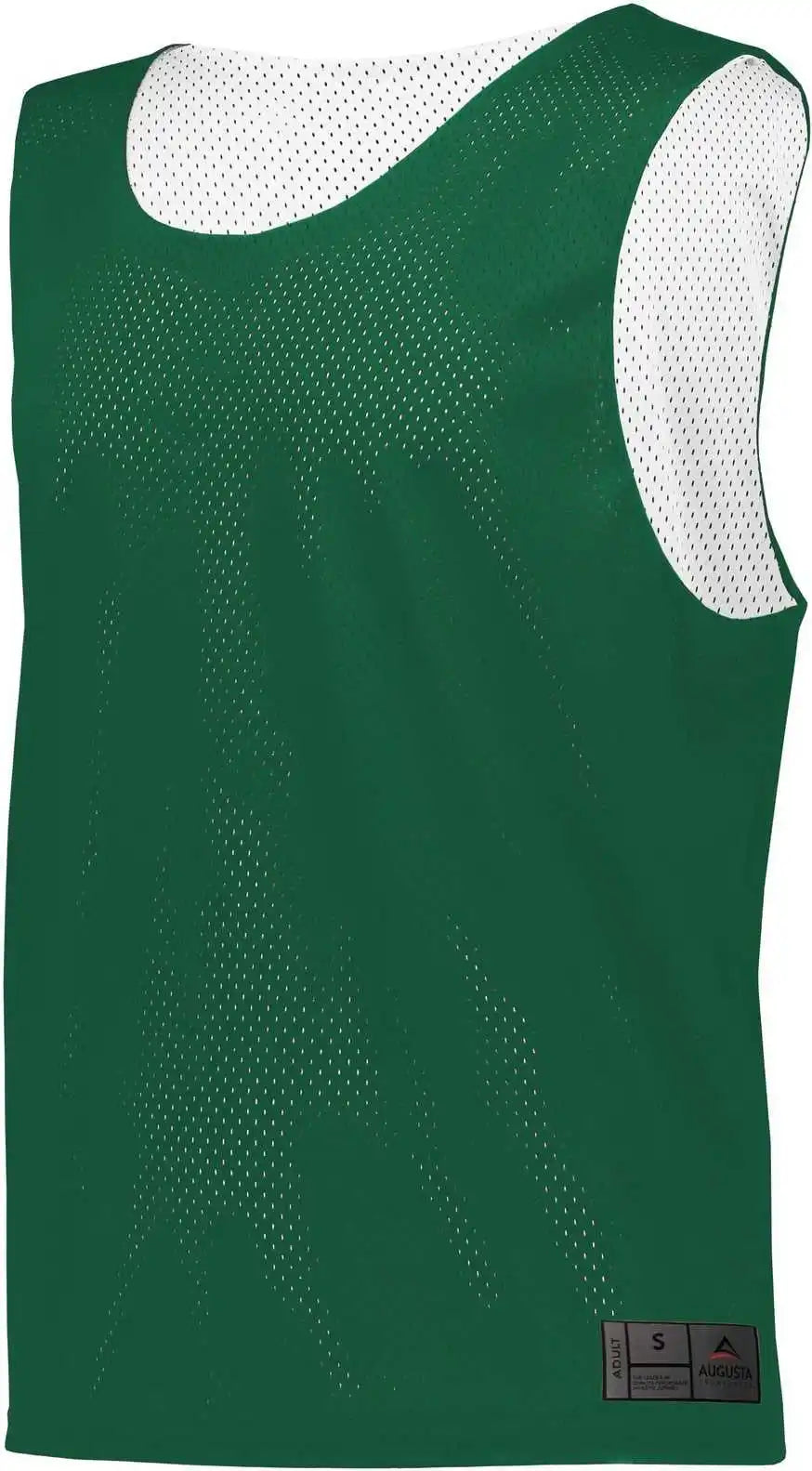 Augusta 9718 Youth Mesh Reversible Pinnie - Dark Green White