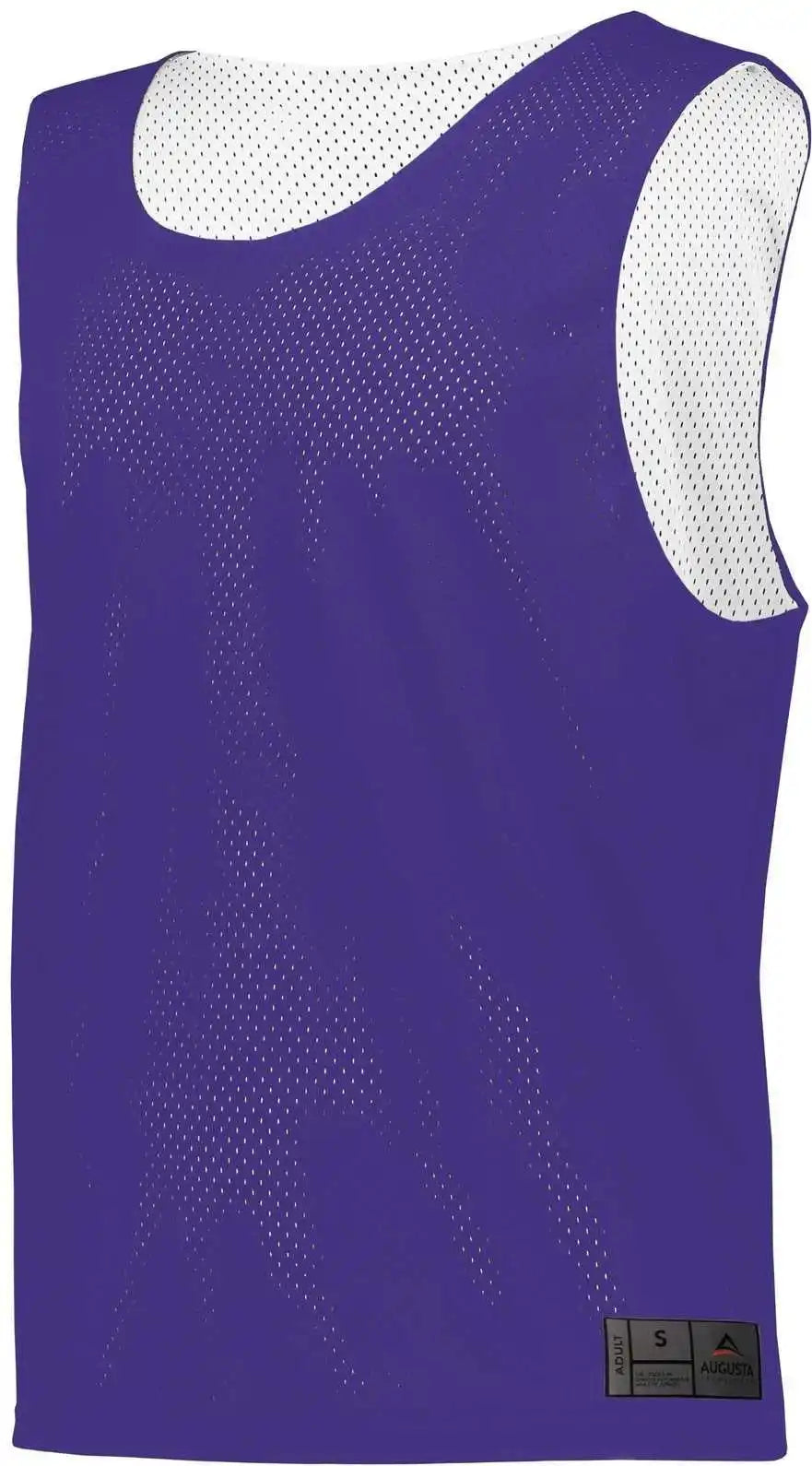 Augusta 9718 Youth Mesh Reversible Pinnie - Purple White