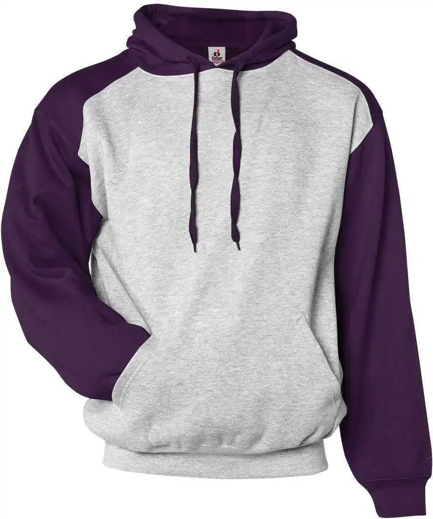 Badger Sport 1249 Athletic Fleece Hoodie - Oxford Purple