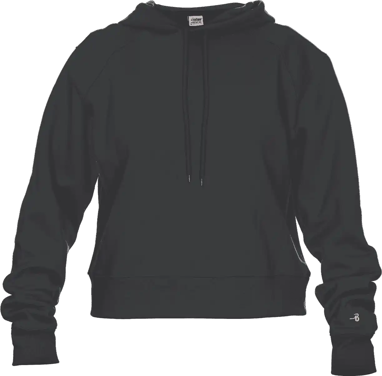 Badger Sport 1261 Athletic Fleece Women’s Crop Hoodie - Charcoal