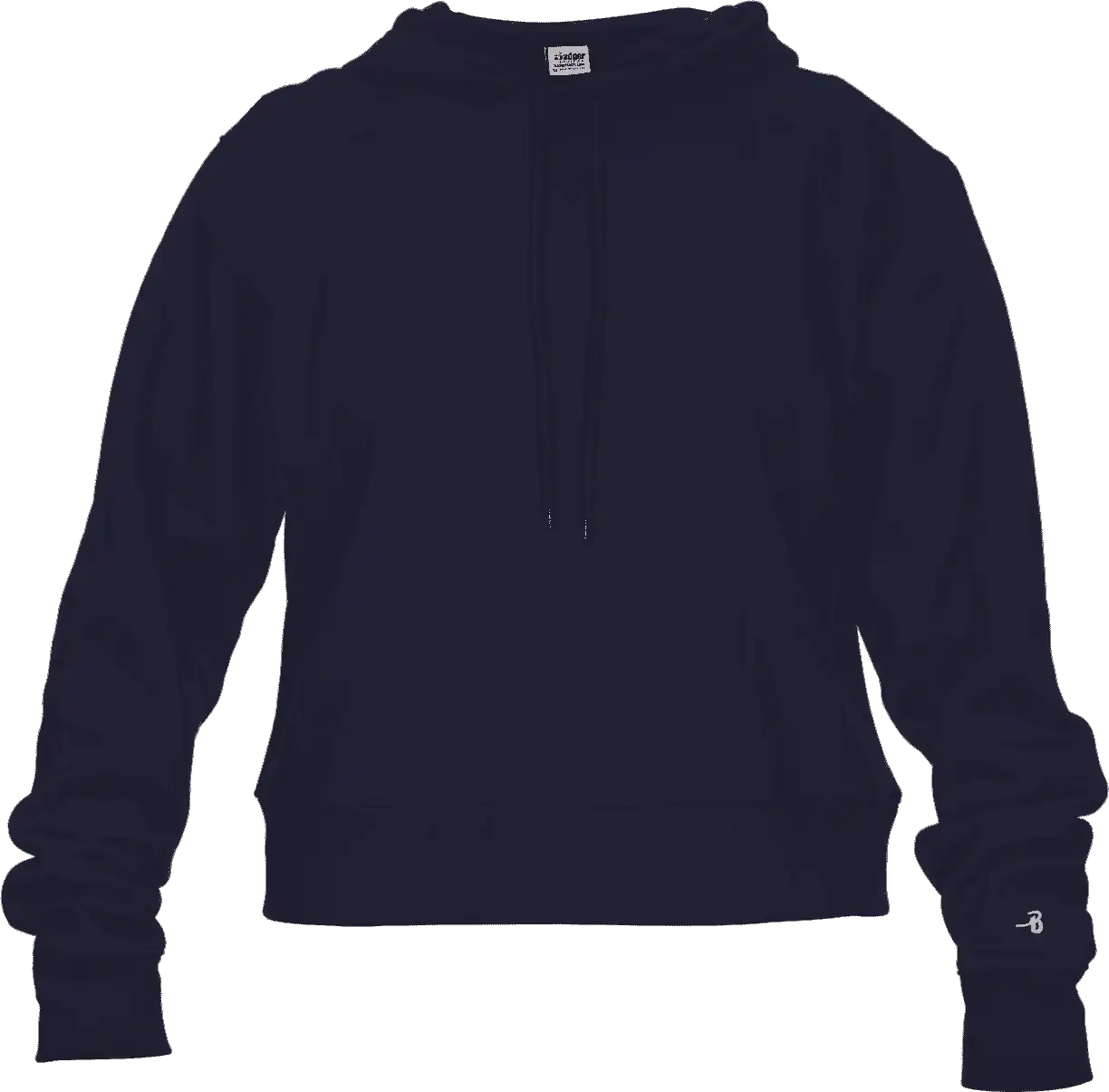 Badger Sport 1261 Athletic Fleece Women’s Crop Hoodie - Navy