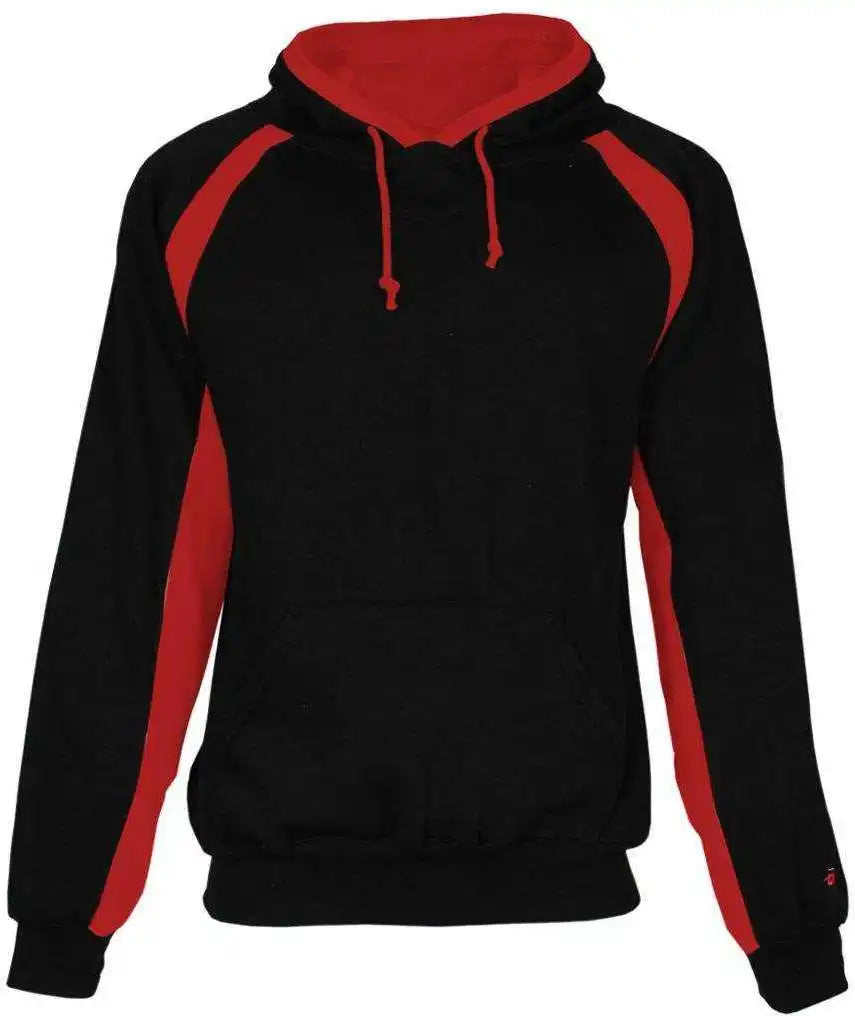 Badger Sport 1262 Hook Hoodie - Black Red