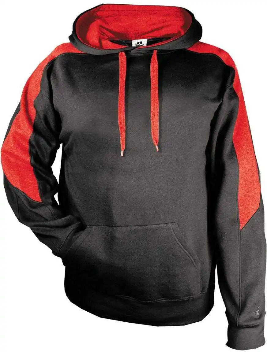 Badger Sport 1265 Saber Hoodie - Black Red