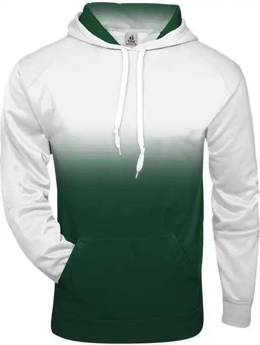 Badger Sport 1403 Ombre Hoodie - White Forest