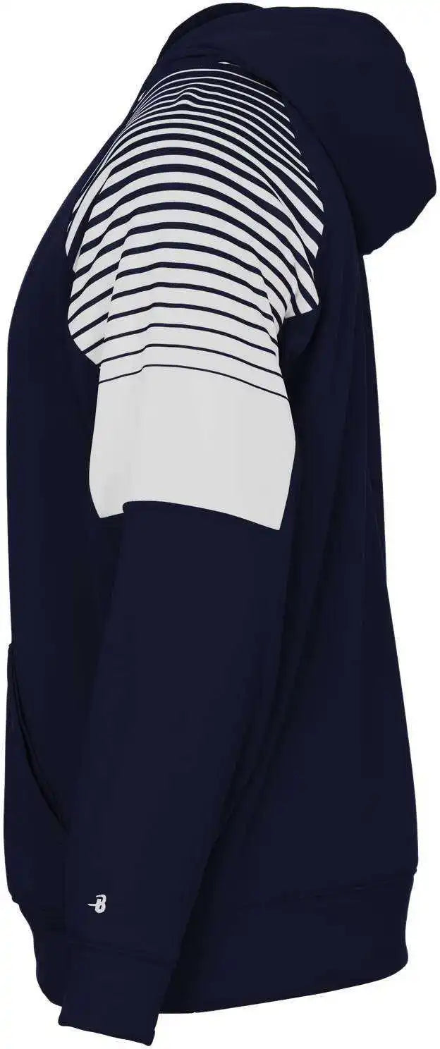 Badger Sport 1405 Lineup Fleece Hoodie - Navy