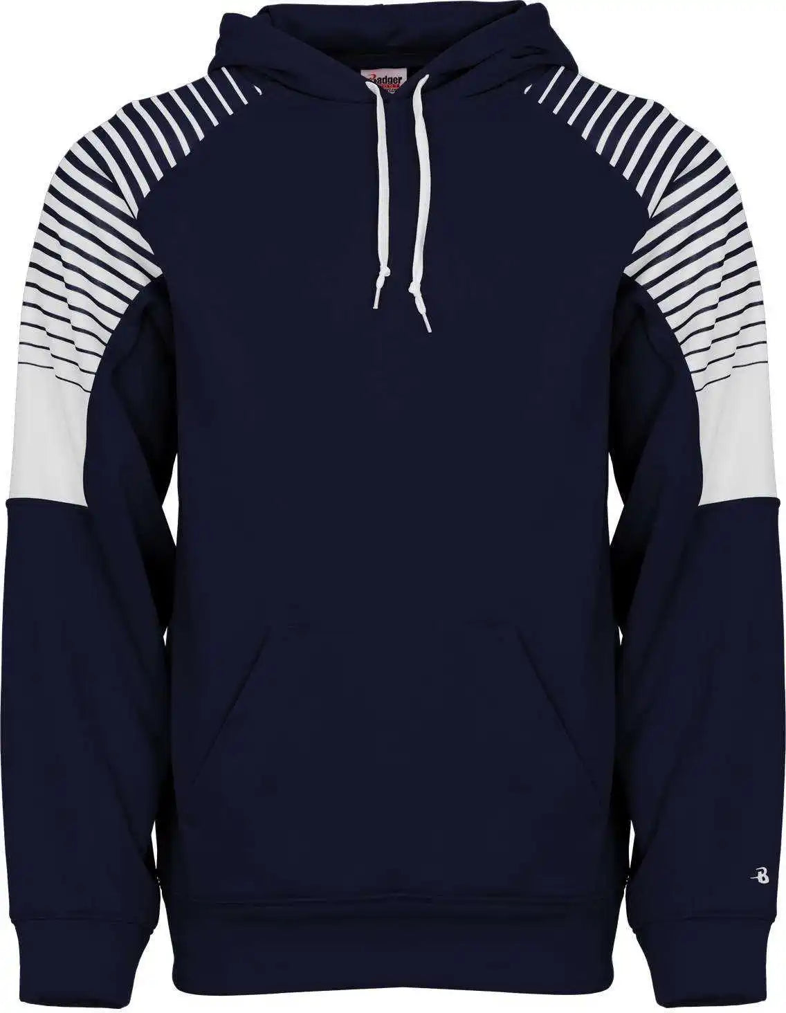 Badger Sport 1405 Lineup Fleece Hoodie - Navy