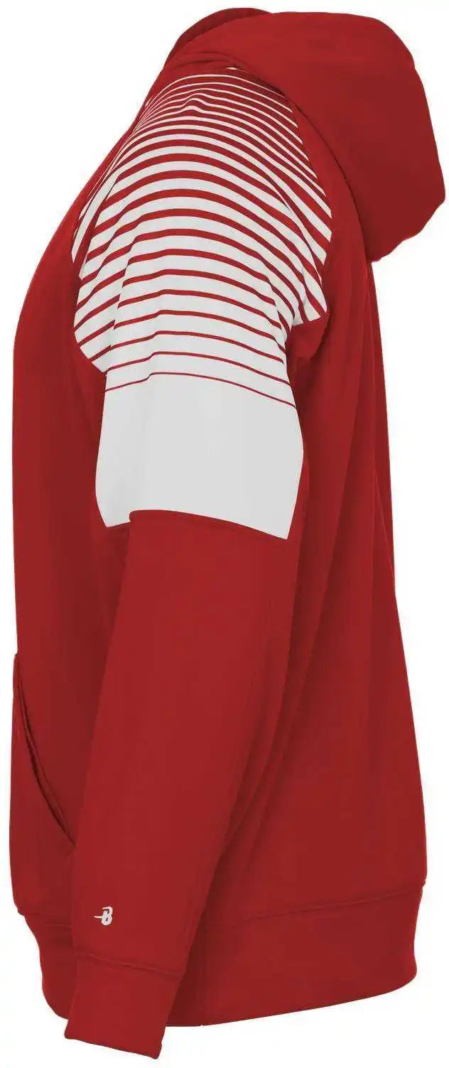 Badger Sport 1405 Lineup Fleece Hoodie - Red