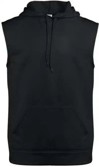 Badger Sport 1430 Performance Fleece Sleeveless Hoodie - Black - Adult l